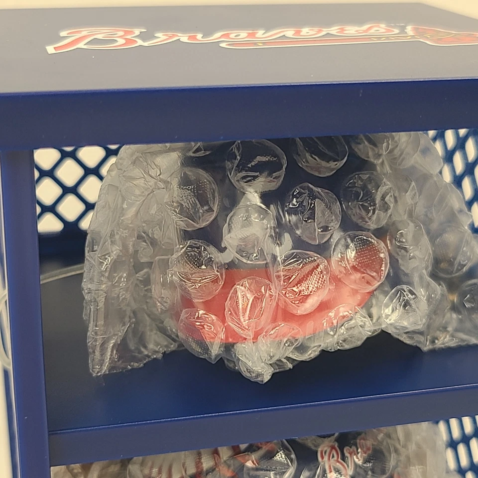 Atlanta Braves Mini Team Locker Set w/ Helmet Ball Baseball Glove MLB 2006 - Image 4 of 4