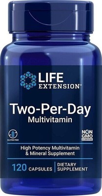Life Extension, Two-Per-Day Multivitamin, Zwei-pro-Tag Multivitamin, 120 Kapseln