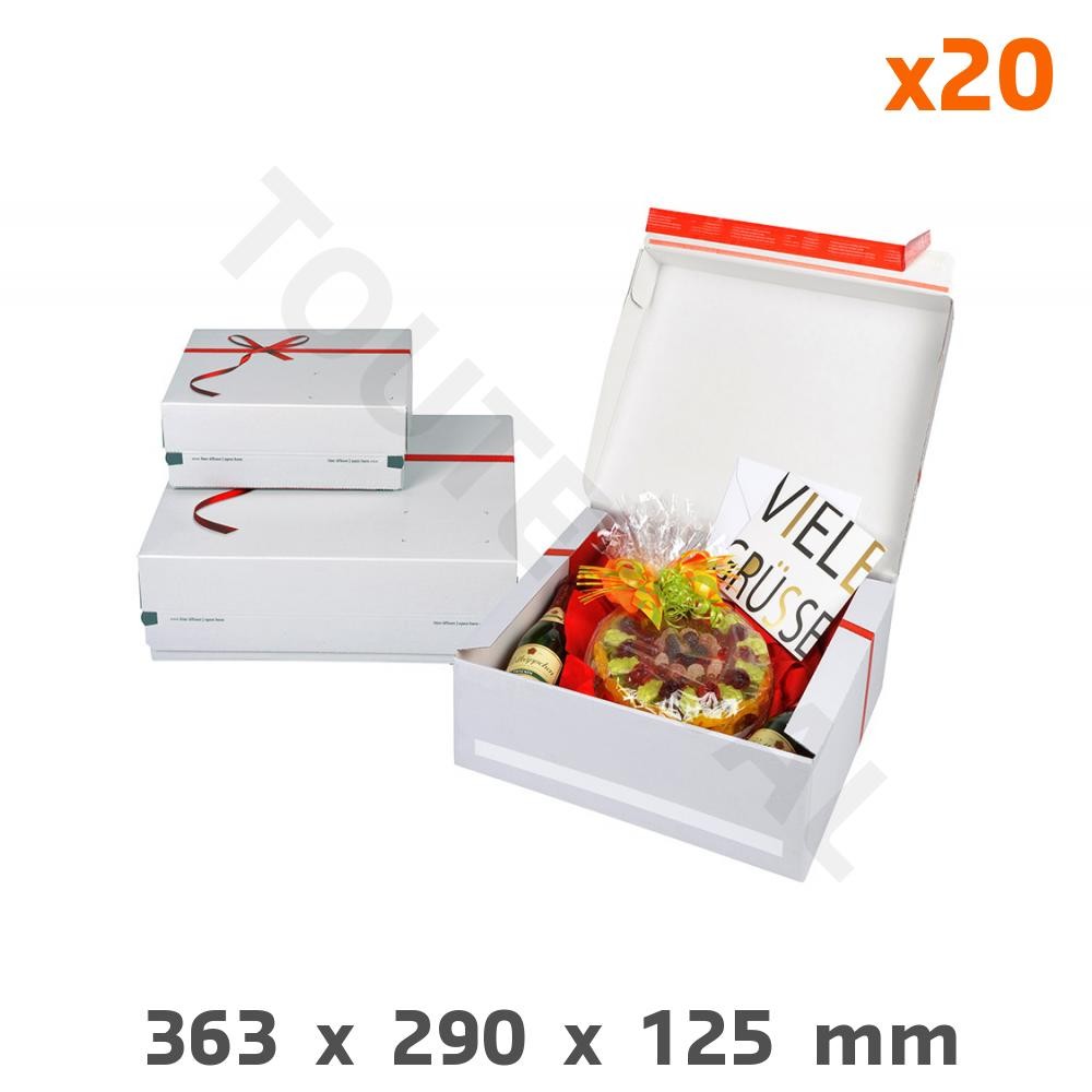 Boîte postale pour cadeau sans adhésif requis, boîte d'expédition kraft 363x290x125mm