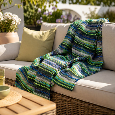 Große Wohndecke Sofabezug 150x210cm Boho Bettwäsche Recycelte Baumwolle Bettüberwurf