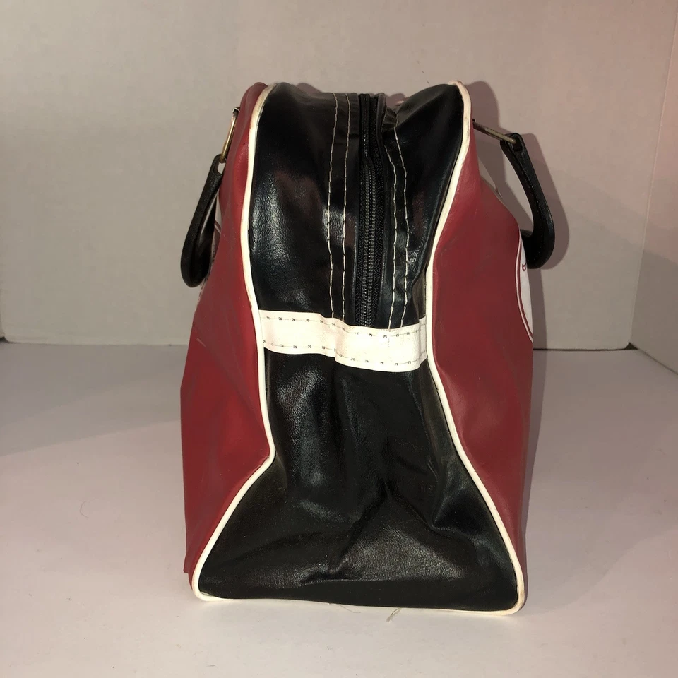 Vintage 60s USC Gamecocks Travel Bag Vinyl Red Black White Logo South Carolina Foto 4 de 4