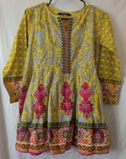 Khaadi Beautiful Embroidered Cotton Tunic Top Sz. 6