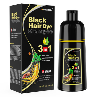 Meidu  Hair Color Shampoo for Gray Hair 500ML Instant Hair Dye Shampoo for Women