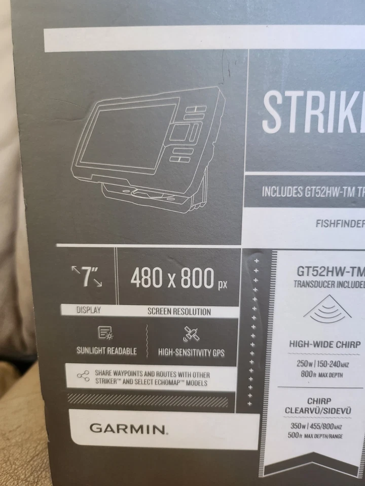 Garmin Striker Vivid 7SV 7" Fishfinder w/ GT52HW-TM Transducer NEW - Image 4 of 4