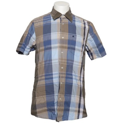 Lerros, Kurzarmhemd, Größe: S, Blau/Grau/Beige, Karo, Herren #OdC