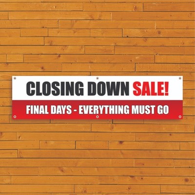 CLOSING DOWN SALE Banner - Final Days Shop Signage, fett alles muss weg