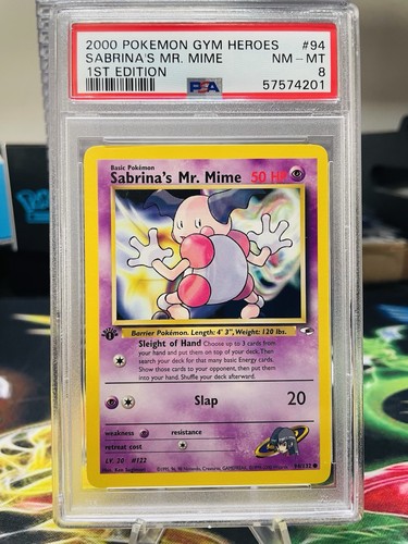 Sabrina's Mr. Mime (1st Edition) graded PSA 8 for sale on eBay