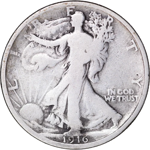 1916 50c Walking Liberty Half Dollar ~ Good Details