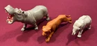 Vintage Marx Hard Plastic Elephant, Tiger, Hippo