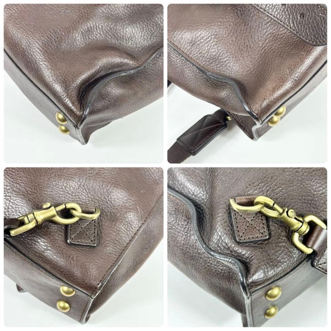 Mulberry Bayswater Turn Lock Hand Tote Bag Leather Brown Authentic
