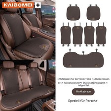 Für -Porsche-Cayman, Macan, Panamera, Taycan-3D Luxus Seidenleder Auto sitzbezu