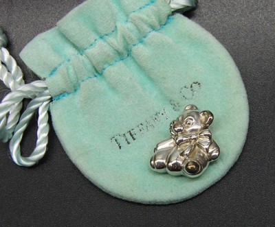 Tiffany & Co. Teddybär Anhänger Sterlingsilber 925 Länge 2 cm x Breite 1 cm