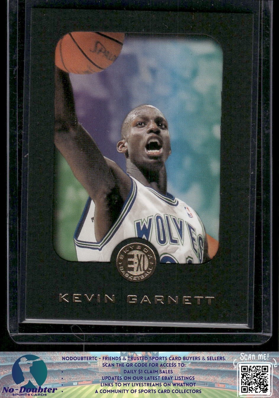 1995-96 SkyBox E-XL #49 Kevin Garnett Blue RC Minnesota Timberwolves P.O5A