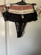 Carrie Amber Intimates (3 Pair) Thong's Size 2X NEW WITH TAGS
