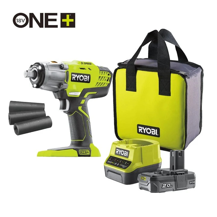 RYOBI 18V ONE+ 3-Speed Cordless Impact Wrench Starter Kit (1 x 4.0Ah)