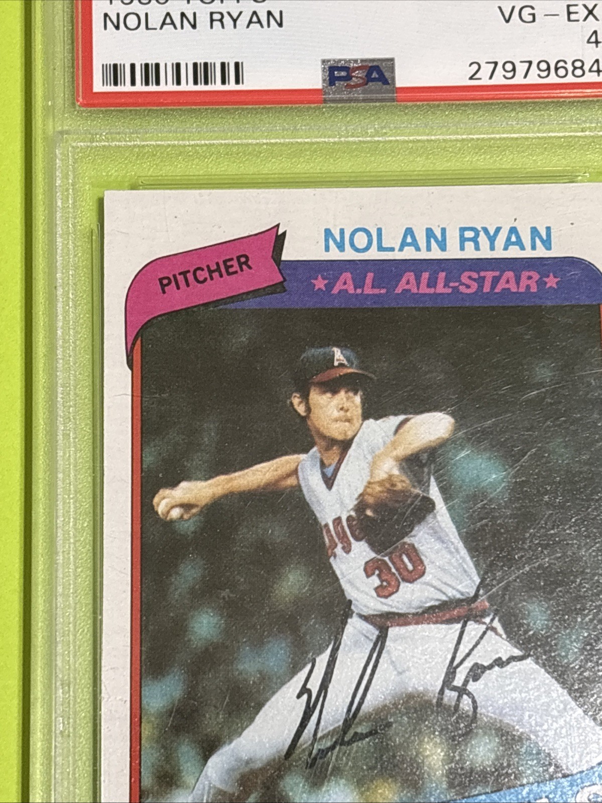 1980 Topps - Nolan Ryan #580 Psa 4 Angels Hall Of Fame Pitcher Nice card For A 4 view 3