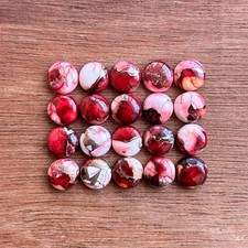 AAA  Red Buffalo Kingman Copper Turquoise Cabochon Round Shape Loose Gemstone