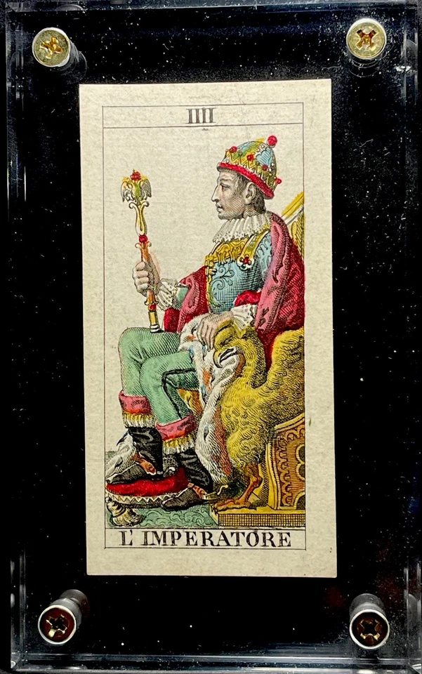 c1835 High Grade The Emperor Tarot Playing Card Tarocchi Gumppenberg Milan Italy - Image 3 of 4
