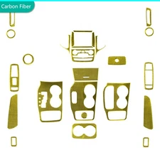 20Pcs Yellow Carbon Fiber Kits Full Interior Trim For Jeep Grand Cherokee 11-18