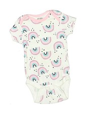 Bodysuits Girls White Short Sleeve Bodysuit 0-3 Months