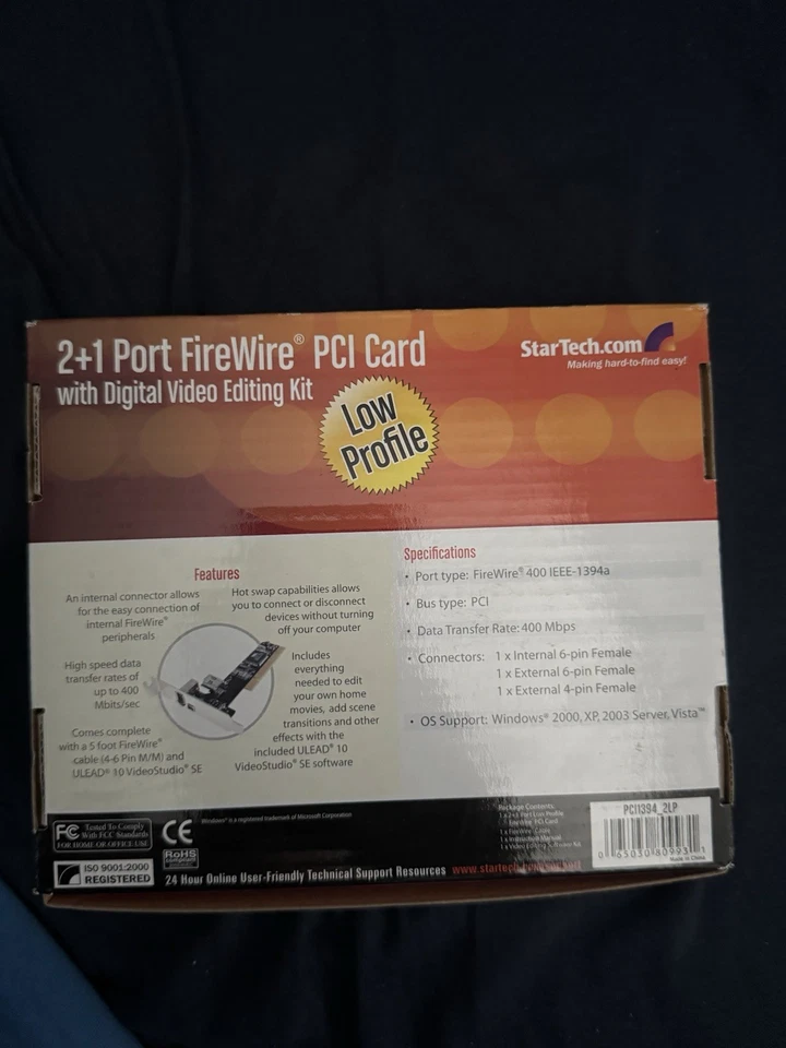2+1 Port Firewire PCI Card With Digital Video Editing Kit  - Image 2 of 3