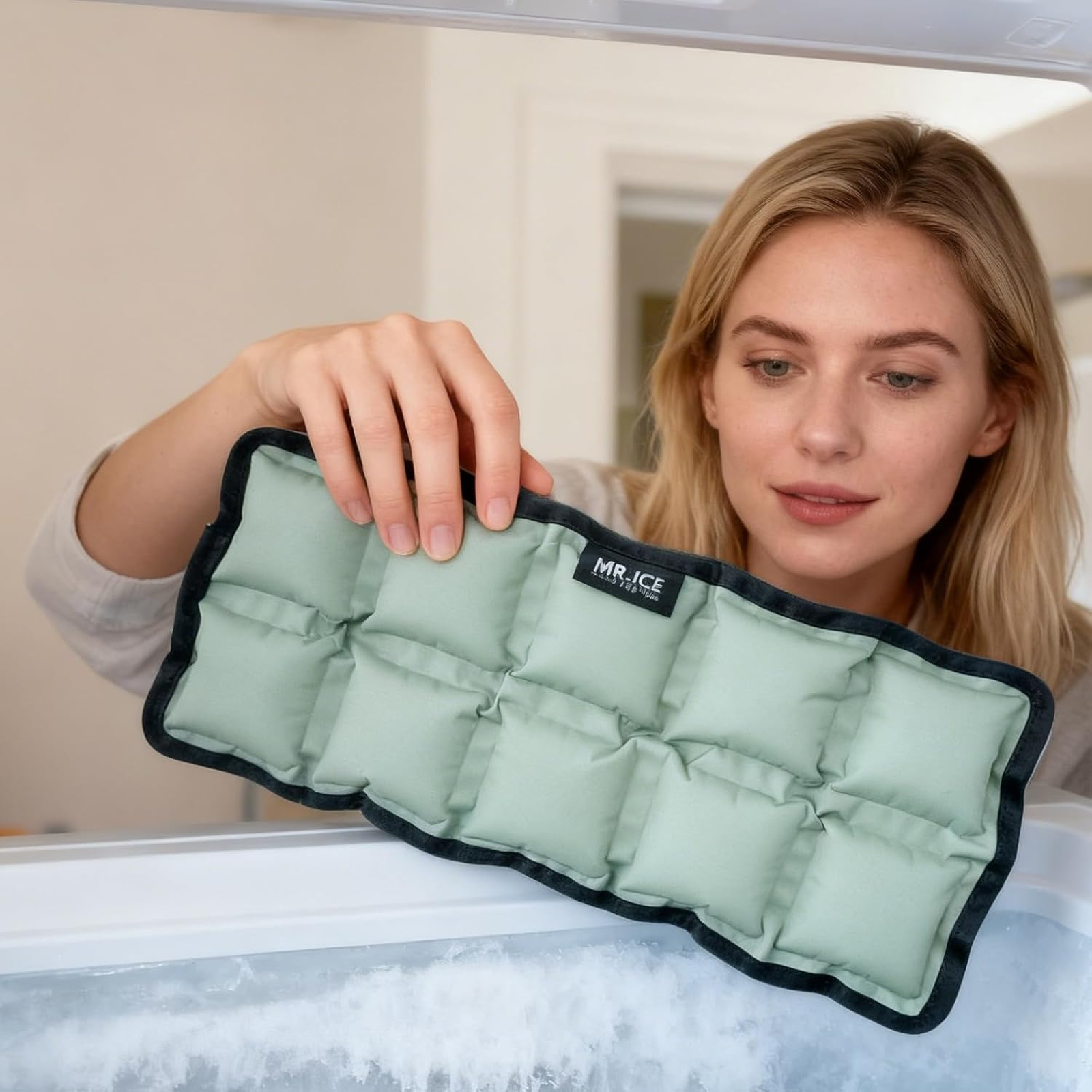 Ice For Injury Reusable Ice Pack Flexible Cold Hot Compress 10x4x0.7 inches for ...