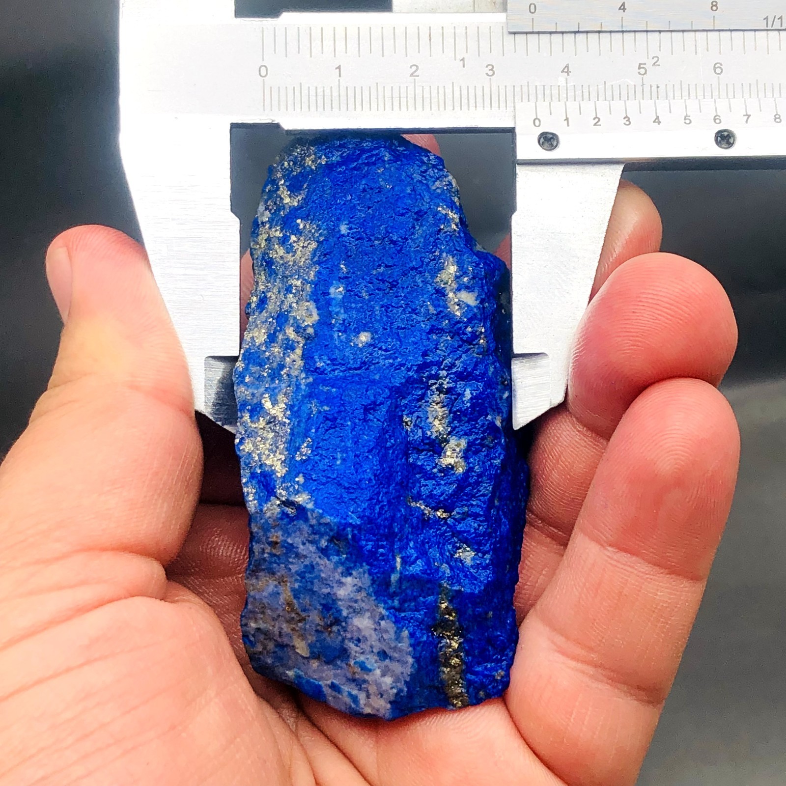 Natural A++ Madani Lapis Lazuli Raw Rough Stone w/ Pyrite 114  grams L421.....1