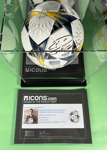 Cristiano Ronaldo soccer ball signed  Authenticated by Icons
