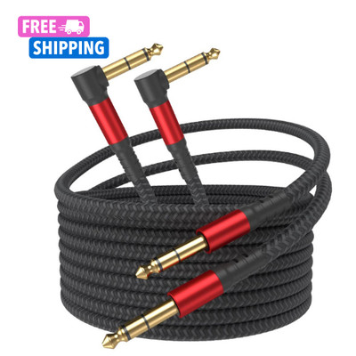 1/4 Inch Cable TRS Guitar Cable 10 Ft 2 Pack Instrument Cable Guitar AMP Cord...