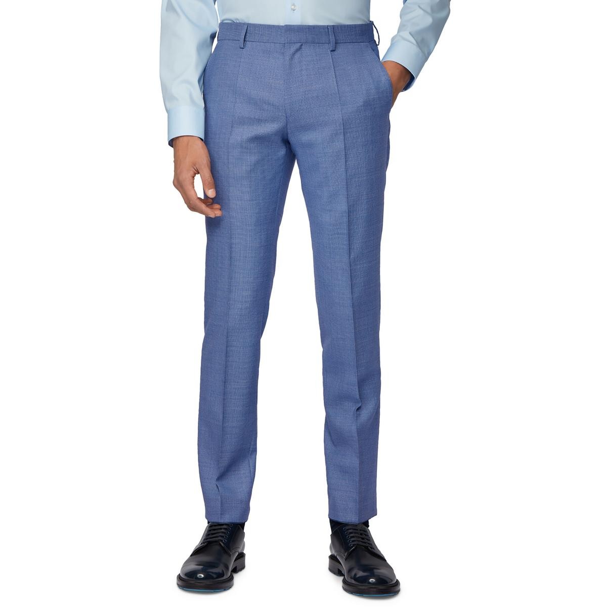 Hugo Boss Мужские синие шерстяные брюки с карманами под платье 38R BHFO 1068 5290₽