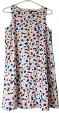 Lands womens size 16 shift dress red blue Dalmatians  dots white
