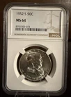 1952 S Franklin Half Dollar NGC MS64