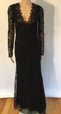 ROBERTO CAVALLI SEXY LACE EMBELLISHED GOWN SZ 40 MRSP $11k