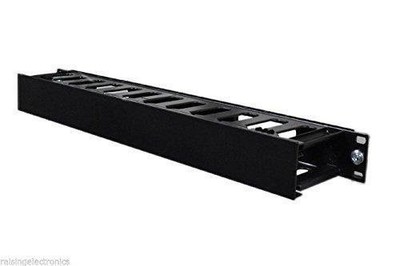 1U Horizontal Rack Mount Plastic Cable Management For Servers Data Racks Cabinet