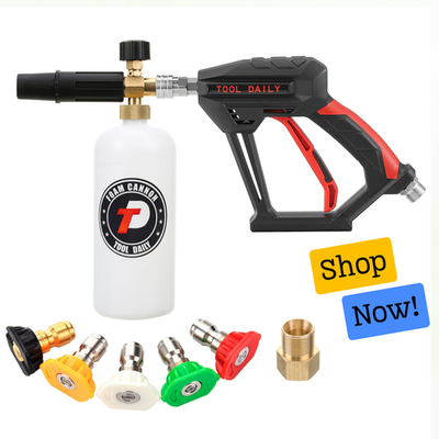 #ad Tool Daily 1 4quot; QC Pressure Washer Gun Kit w Foam Cannon amp; 5 Nozzles $69.99