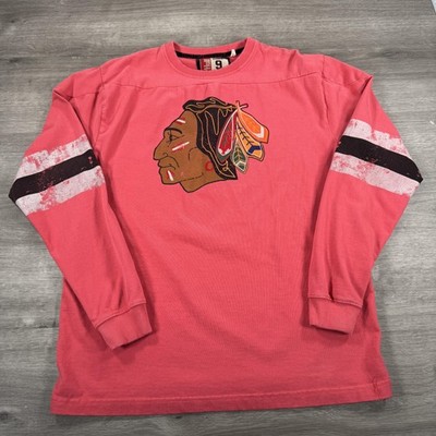 Red Jacket Chicago Blackhawks Bobby Hull Shirt Retro NHL Hockey 9 Red Jacket