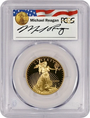 1999 W $25 Proof American Gold Eagle 1/2 oz Reagan Series PCGS PR69 DCAM