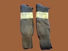 NEW MILITARY CUSHION SOLE WOOL SOCKS U.S.A MADE OD GREEN LARGE 2 PAIRS