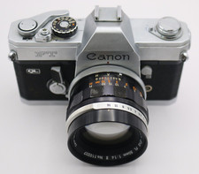 Canon FT QL 35mm SLR Film Camera  50mm f/1.4 FL II Lens - Tested Working - Vtg
