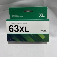63XL Black Ink Cartridge 2 Pack Exp 2026 HP Compatible High Capacity