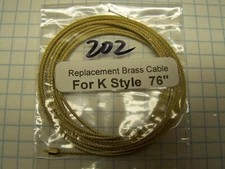 Kieninger brass cable with attached ends 76" #202 or #18740