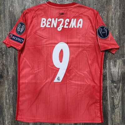 Maillot Real Madrid Troisième 2018/19 #9 Benzema - Taille XL - Authentique Adidas - Neuf Avec Numéro Joueur