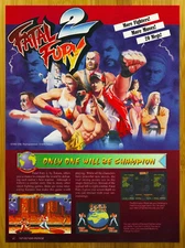 1994 Fatal Fury 2 SNES Print Ad/Poster Original Authentic Video Game Art