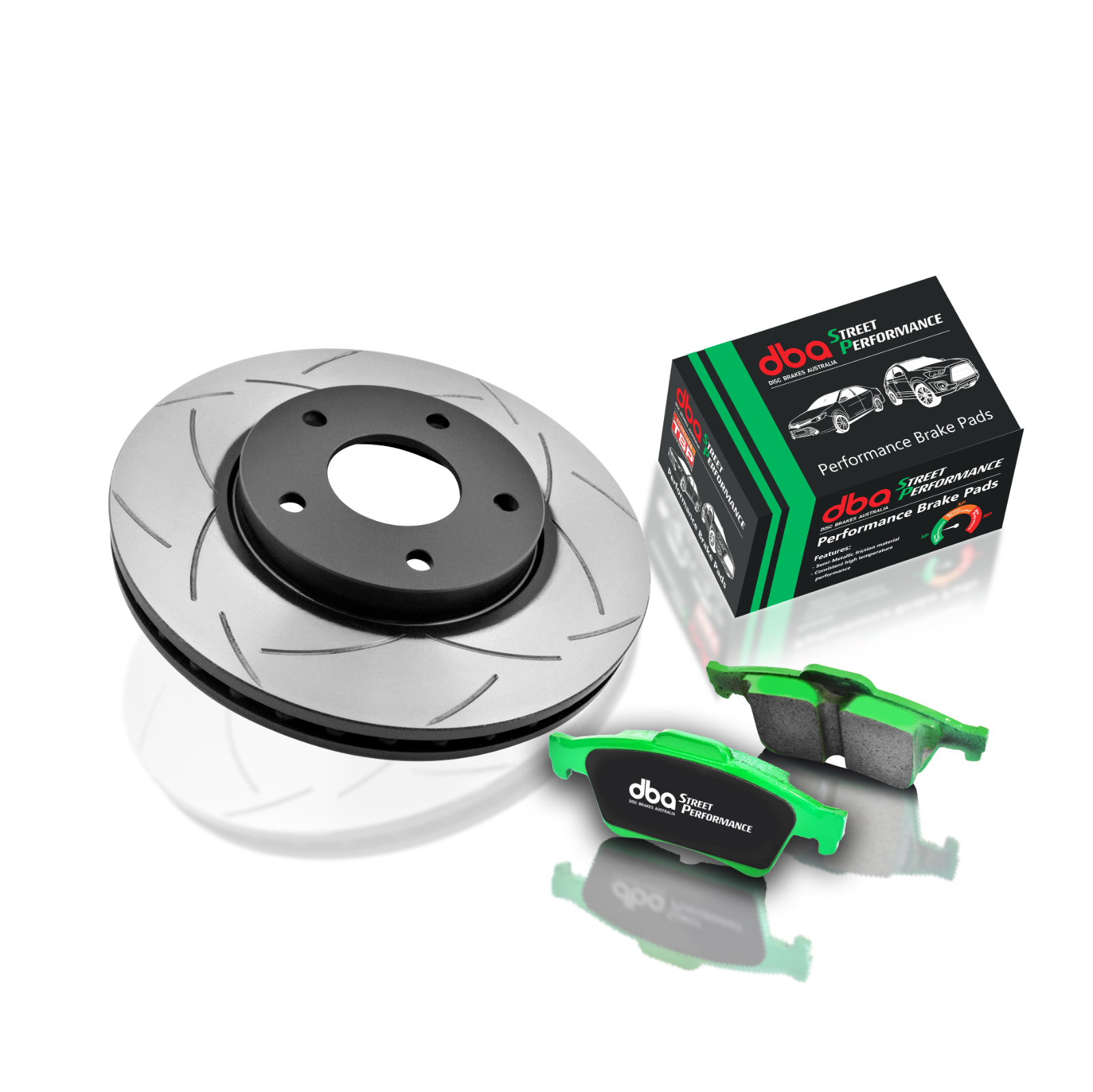 DBA brake combo F+R for Holden Commodore ZB RS (DBA T2 ROTORS + DBA SP