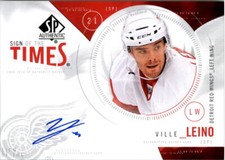 2009-10 SP Authentic Sign of the Times #STVL Ville Leino Auto - NM-MT