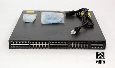 Cisco WS-C3650-48FQ-S GE Ethernet PoE+ and 4x10G Uplink ports, with 1025WAC PSU