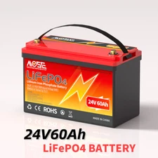 12V 24V 100Ah 200Ah 300Ah LiFePO4 Lithium Battery 15000+ Cycle BMS for Solar RV