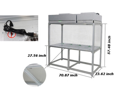 110V Lab Dust Free Room Workshop Laminar Flow Hood Bench Air Clean