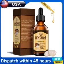Lions Mane Mushroom Extract Organic Tincture Liquid Herbal Drops 2 Fl Oz Non GMO