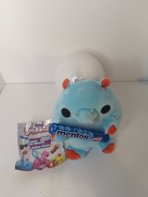 Snackles Mentos Mint Huch The Hippo 14'' Blue Plush Stuffed Animal ZURU New